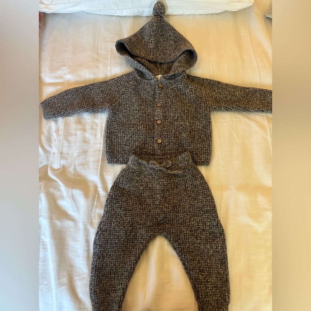 Rylee + Cru Brown Knit Kids Matching Set